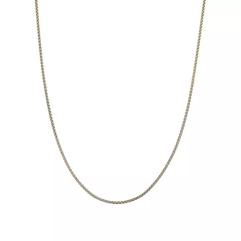 Men's LYNX Stainless Steel Box Chain Necklace, Size: 30", Gold Tone Product Image