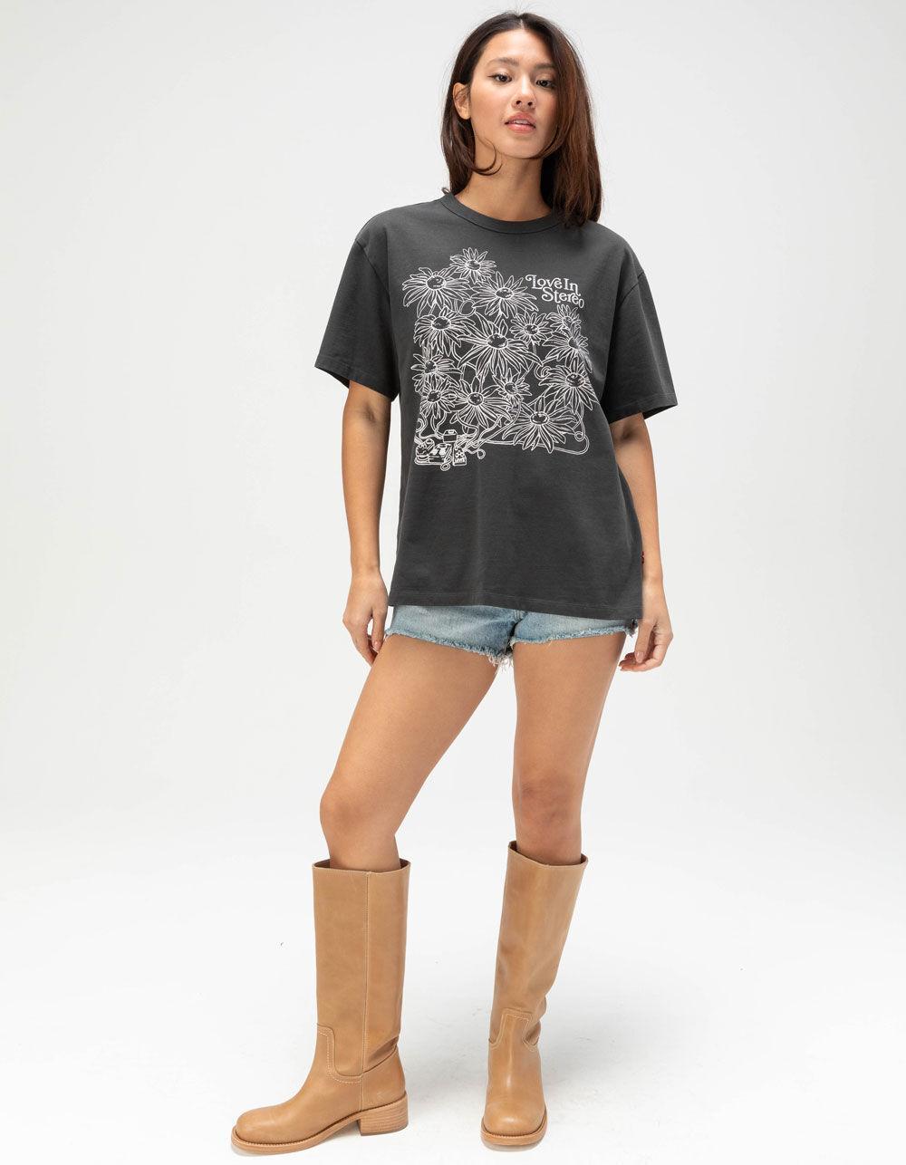 LEVI'S Daisy Petals Womens Oversized Tee - BLACK Product Image