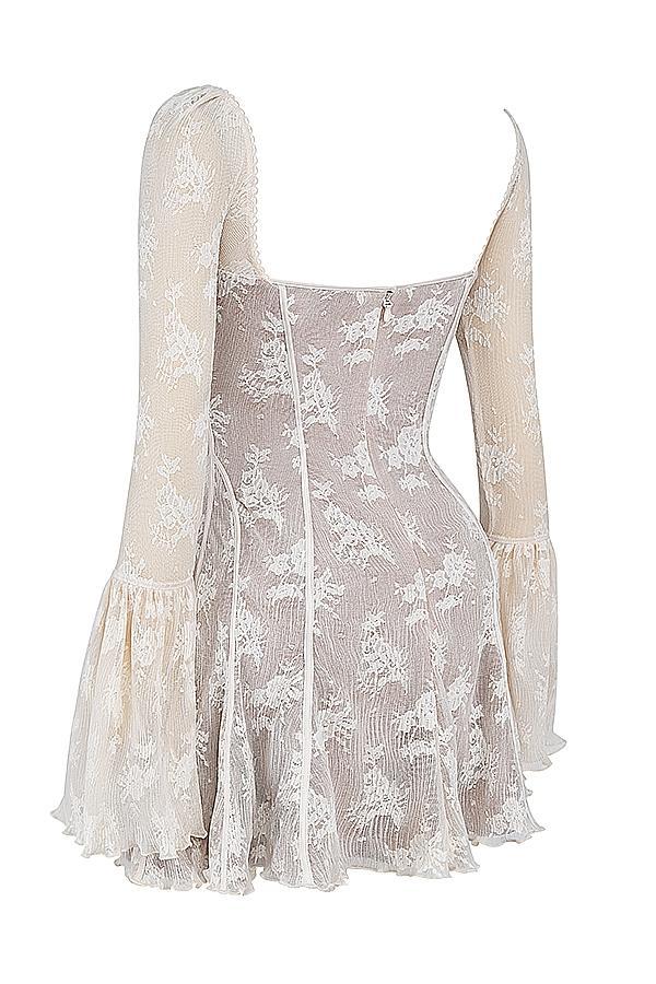Analissa  vintage cream lace corset dress Product Image