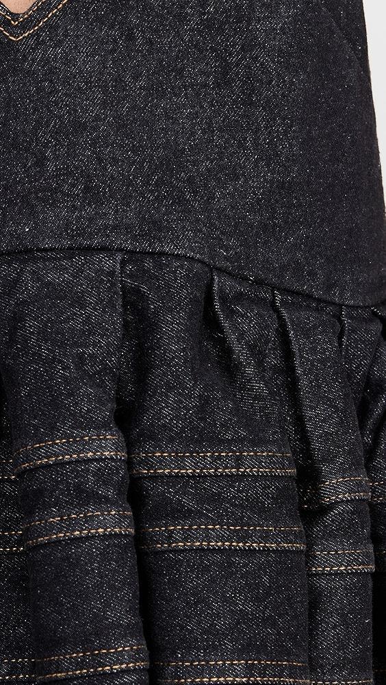 Marques Almeida Denim Flounce Top | Shopbop Product Image