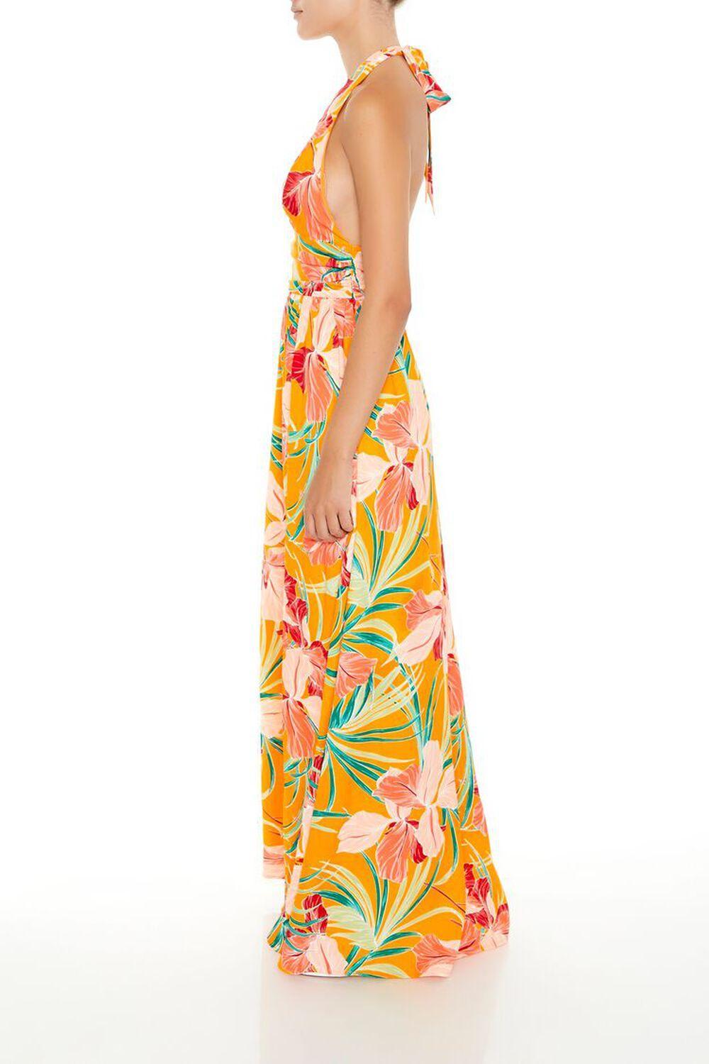Tropical Floral Halter Maxi Dress | Forever 21 Product Image