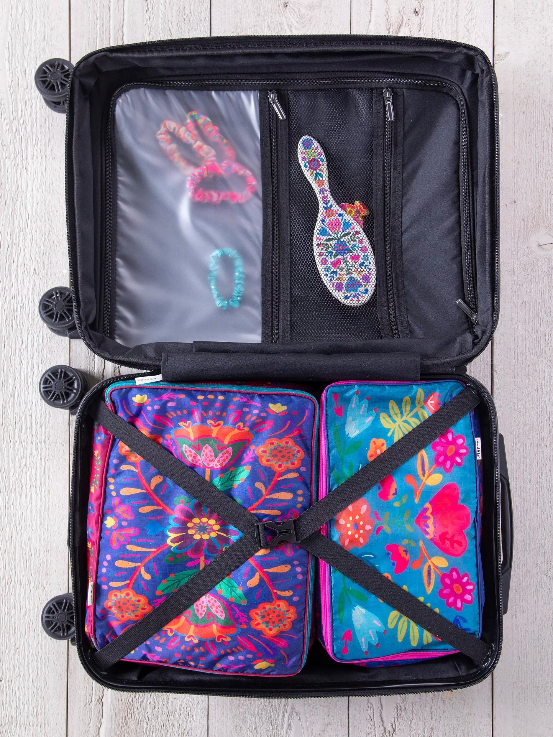 Travel Happy Carry-On Suitcase - Boho Blooms Patchwork Product Image