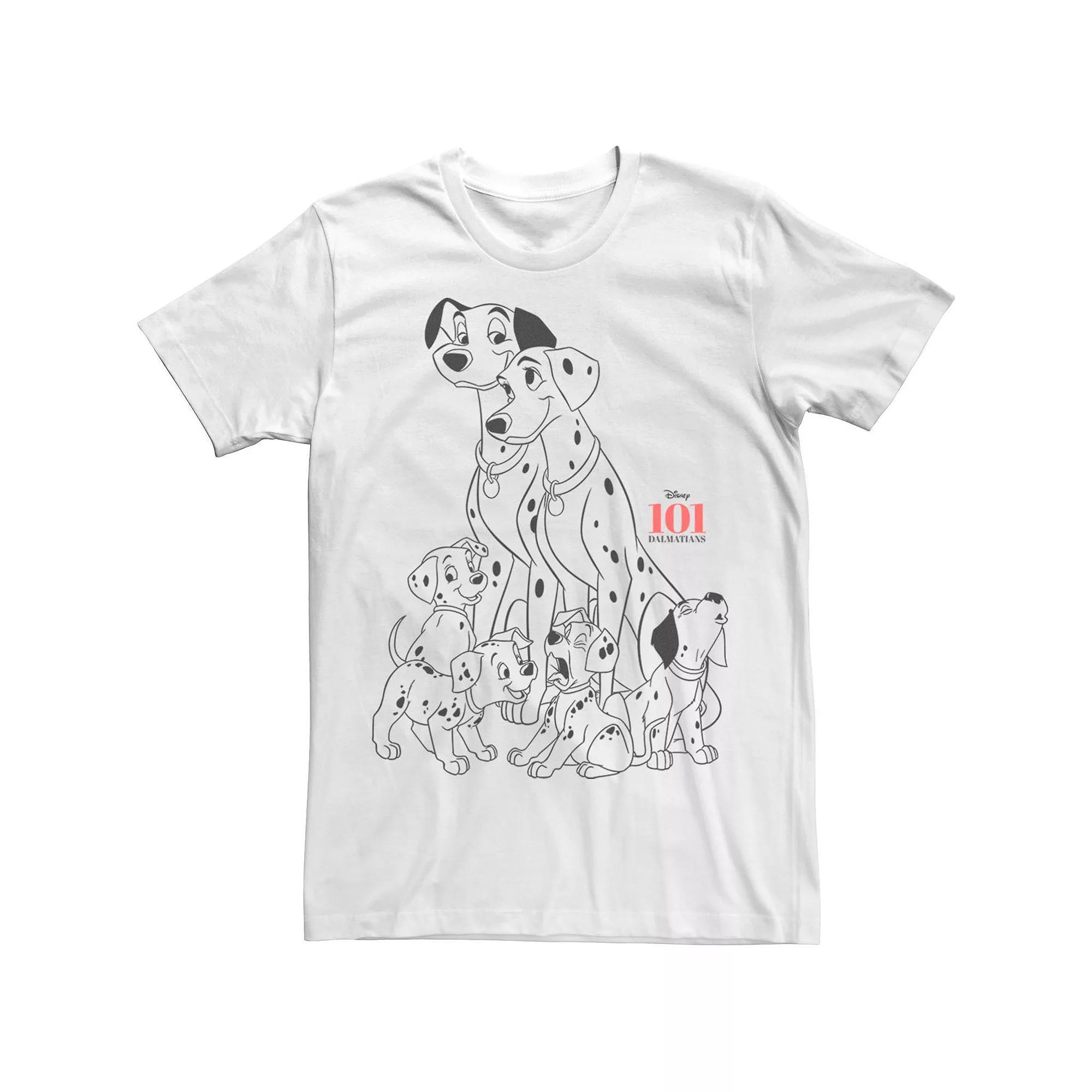 Disney's 101 Dalmatians Men's Family Group Shot Tee, Size: XXL, White Product Image