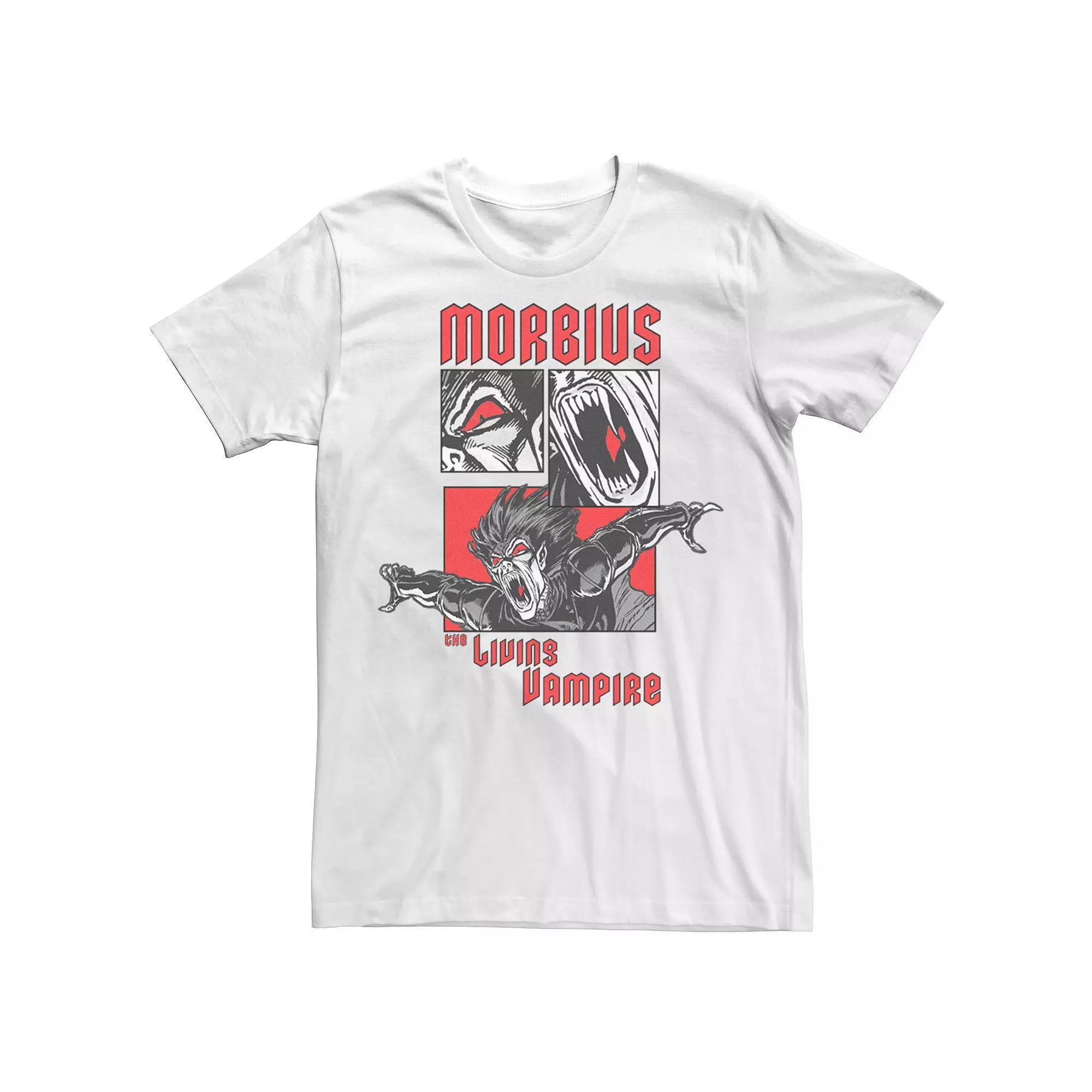 Men's Marvel Morbius The Living Vampire Panels Tee, Size: 3XL, White Product Image