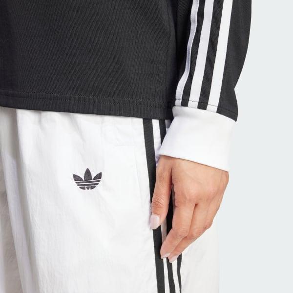 adidas Adicolor 3-Stripes Regular Long Sleeve Tee Black S Womens Product Image
