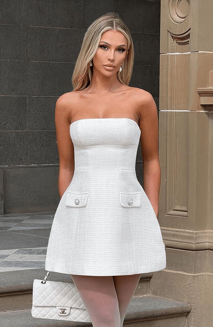 Lottie Mini Dress - Ivory Product Image