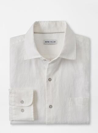 Men's Coastal Garment-Dyed Linen Sport Shirt Product Image