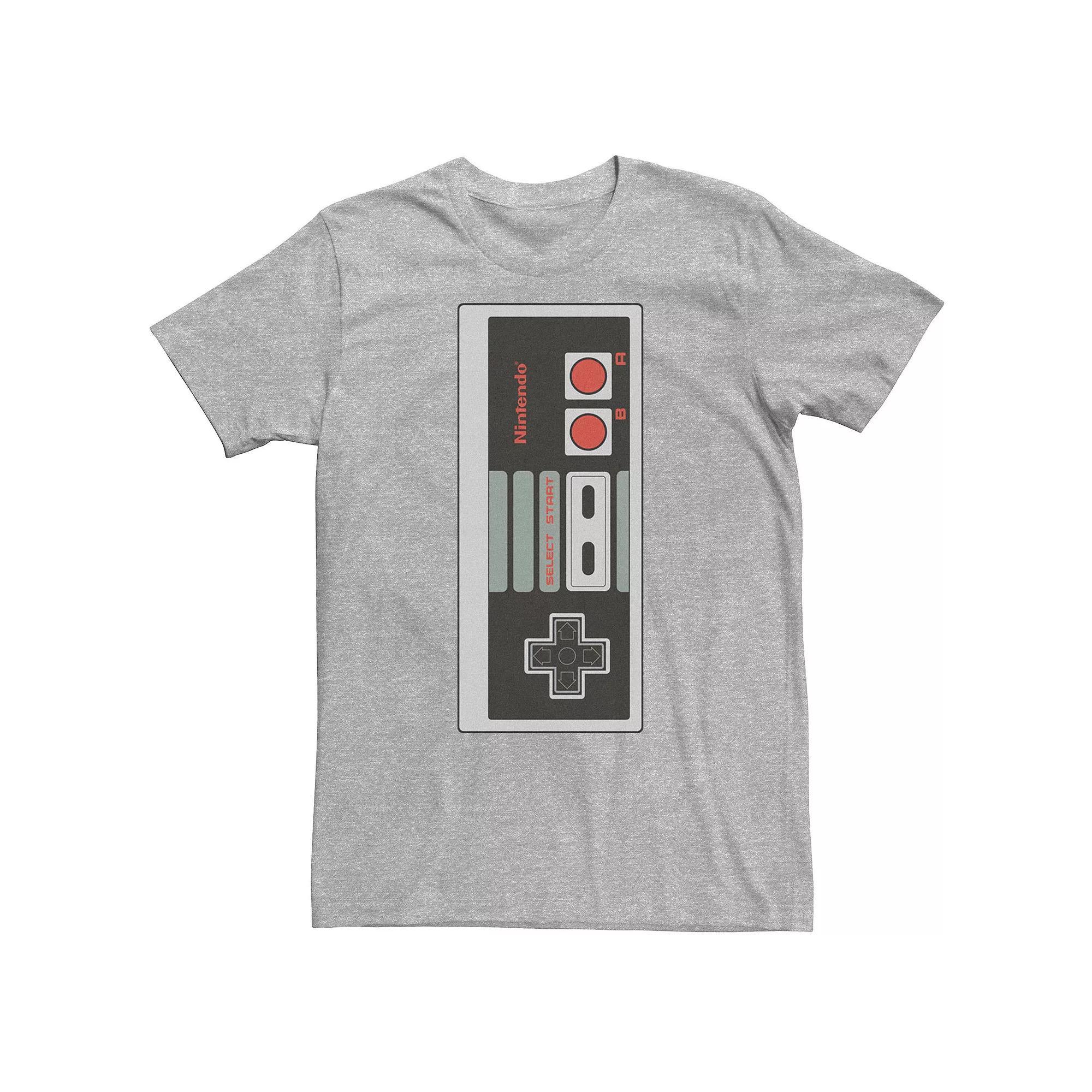 Big & Tall Nintendo NES Controller Vertical Tee, Men's, Size: 3XL Tall, Athletic Grey Product Image