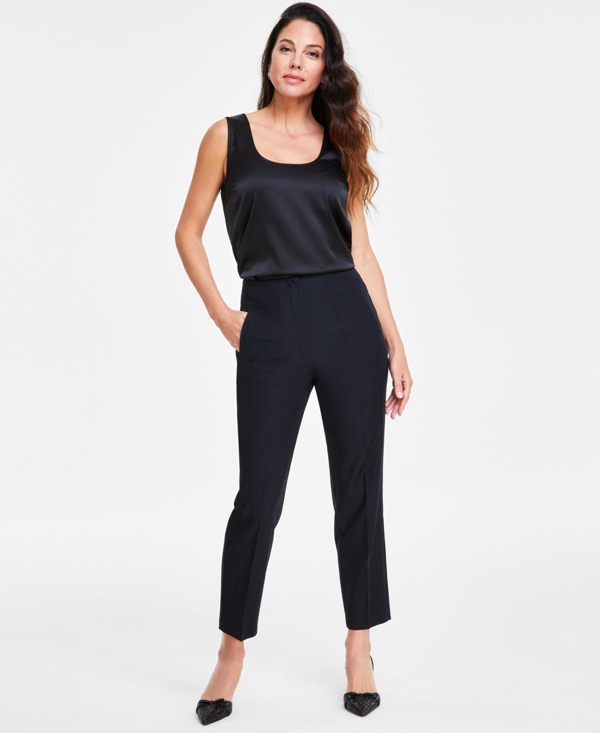 I.n.c. International Concepts Womens High Rise Tapered Cropped Pants, Created for Macys Product Image