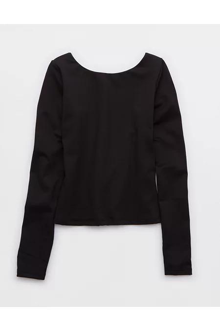 OFFLINE By Aerie The Hugger Long Sleeve Open Back T-Shirt Women's Product Image