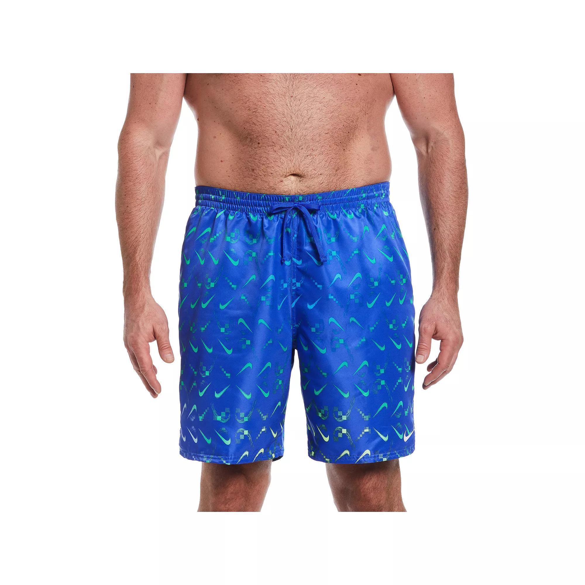 Big & Tall Nike 9-in. Digi Swoosh Ombre Swim Trunks, Men's, Size: XXL Tall, Racer Blue Product Image