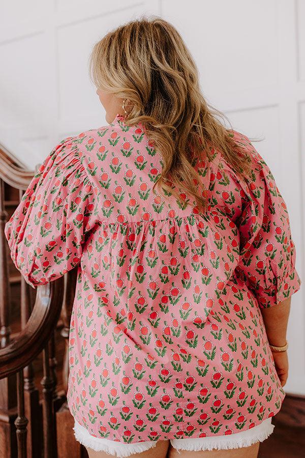 Boho Vibes Floral Top Curves Product Image