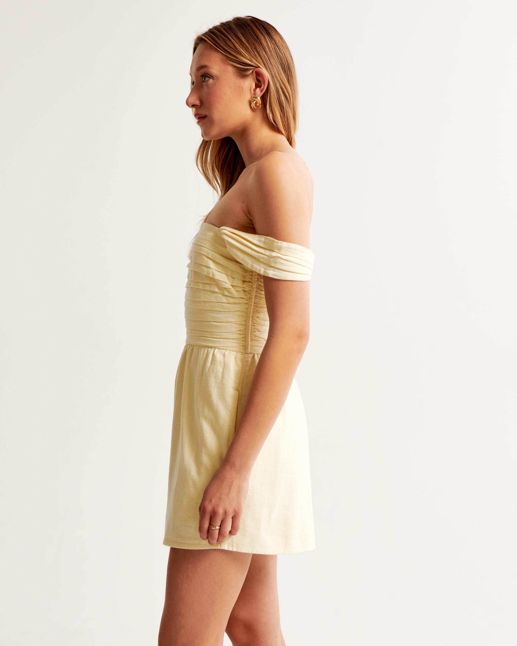 The A&F Emerson Off-The-Shoulder Romper Product Image