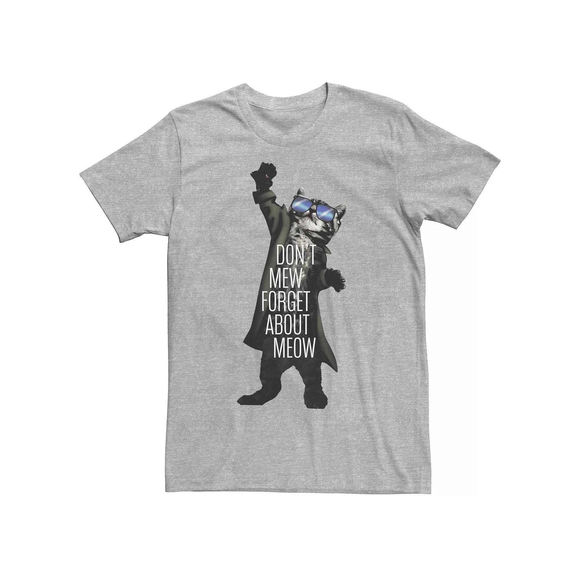Men's Don't Forget About About Meow Graphic Tee, Size: XXL, Athletic Grey Product Image