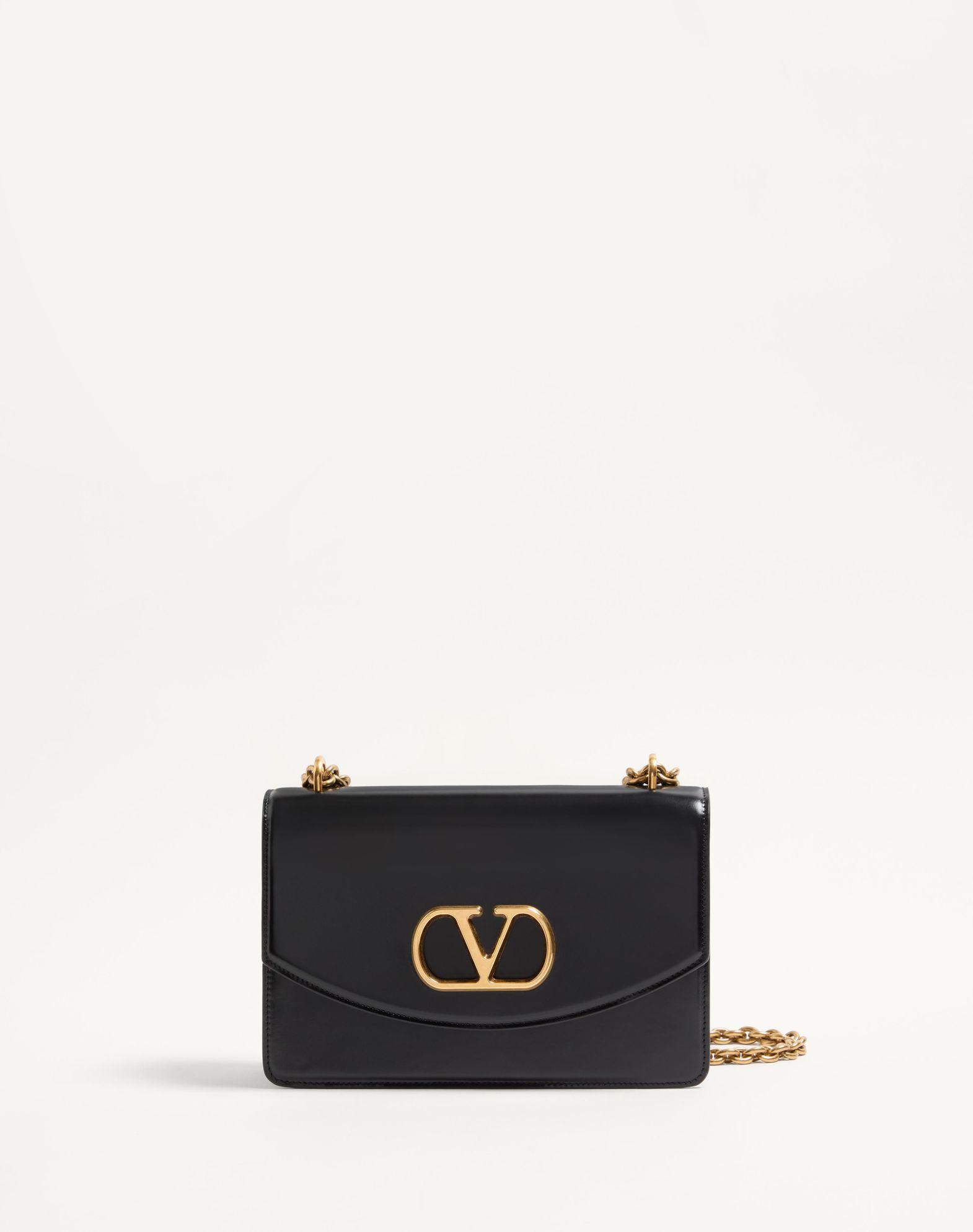 VALENTINO GARAVANI VAIN SHOULDER BAG IN SHINY CALFSKIN Product Image