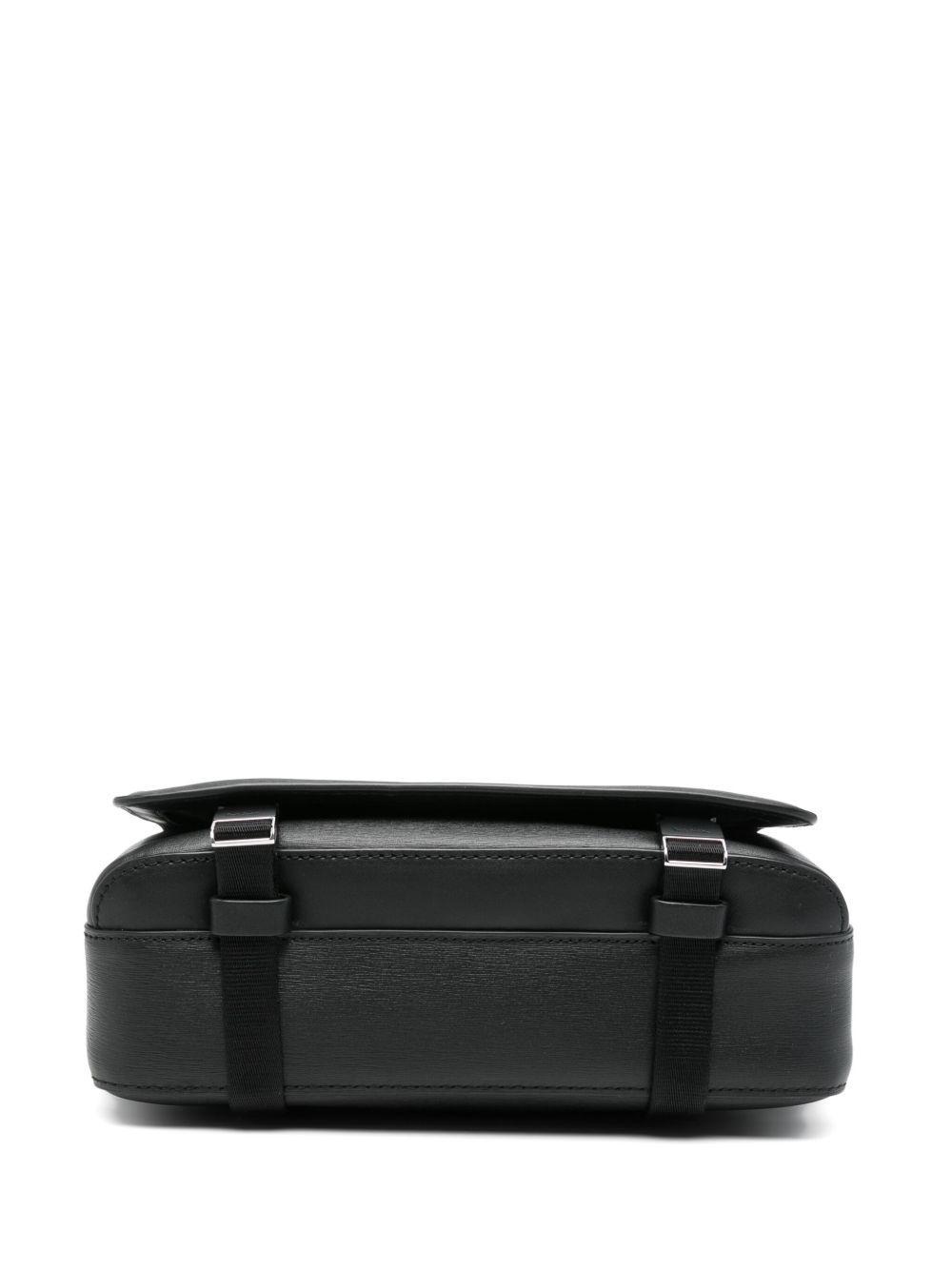 embossed-leather messenger bag Product Image