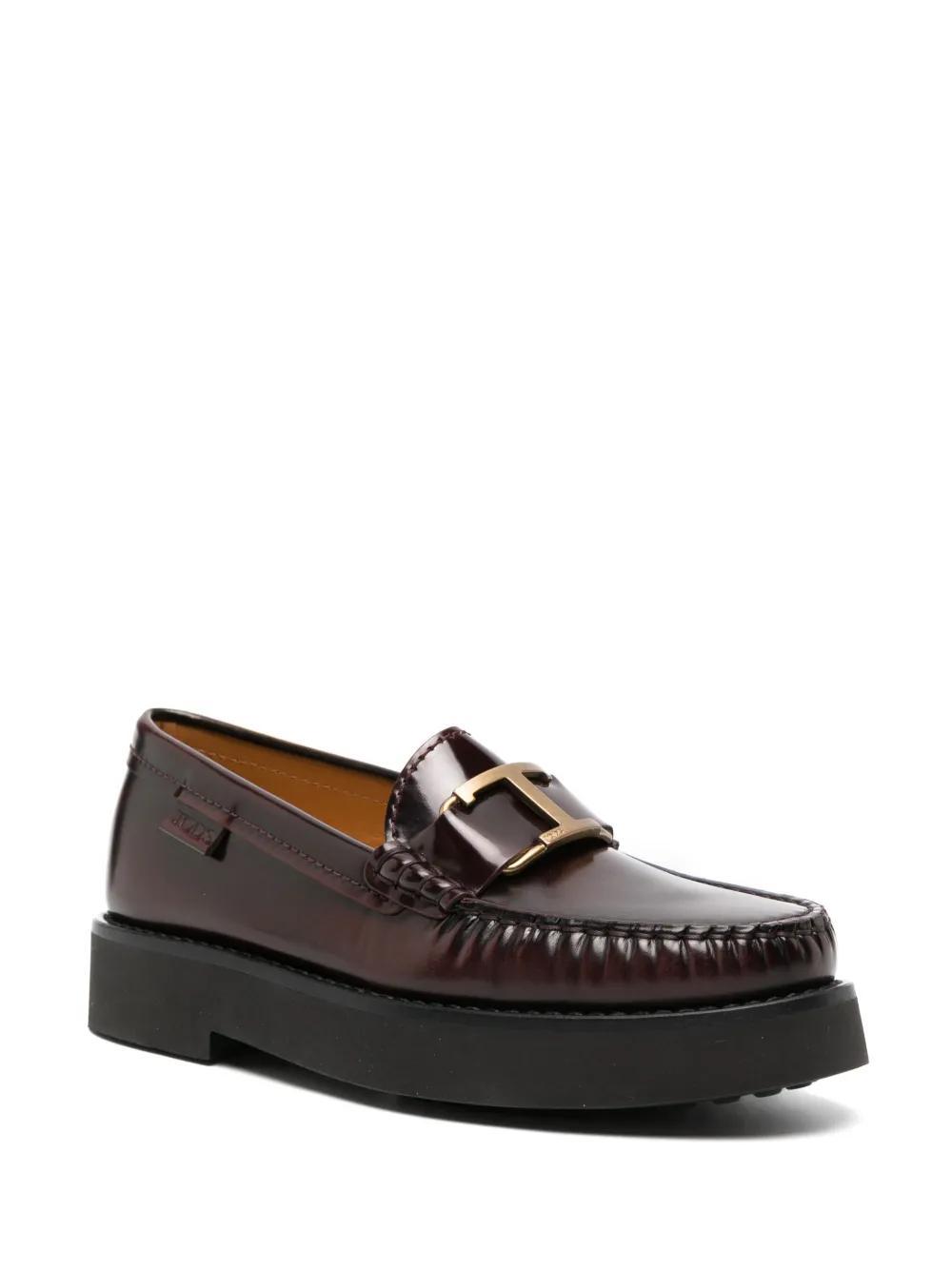 TOD'S Timeless Leather Loafers In Brown Product Image