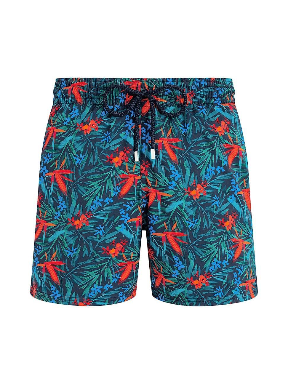 Mens Tropical Flower Swim Trunks Product Image