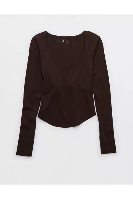 OFFLINE By Aerie Real Me Long Sleeve Scoop T-Shirt Women's Product Image