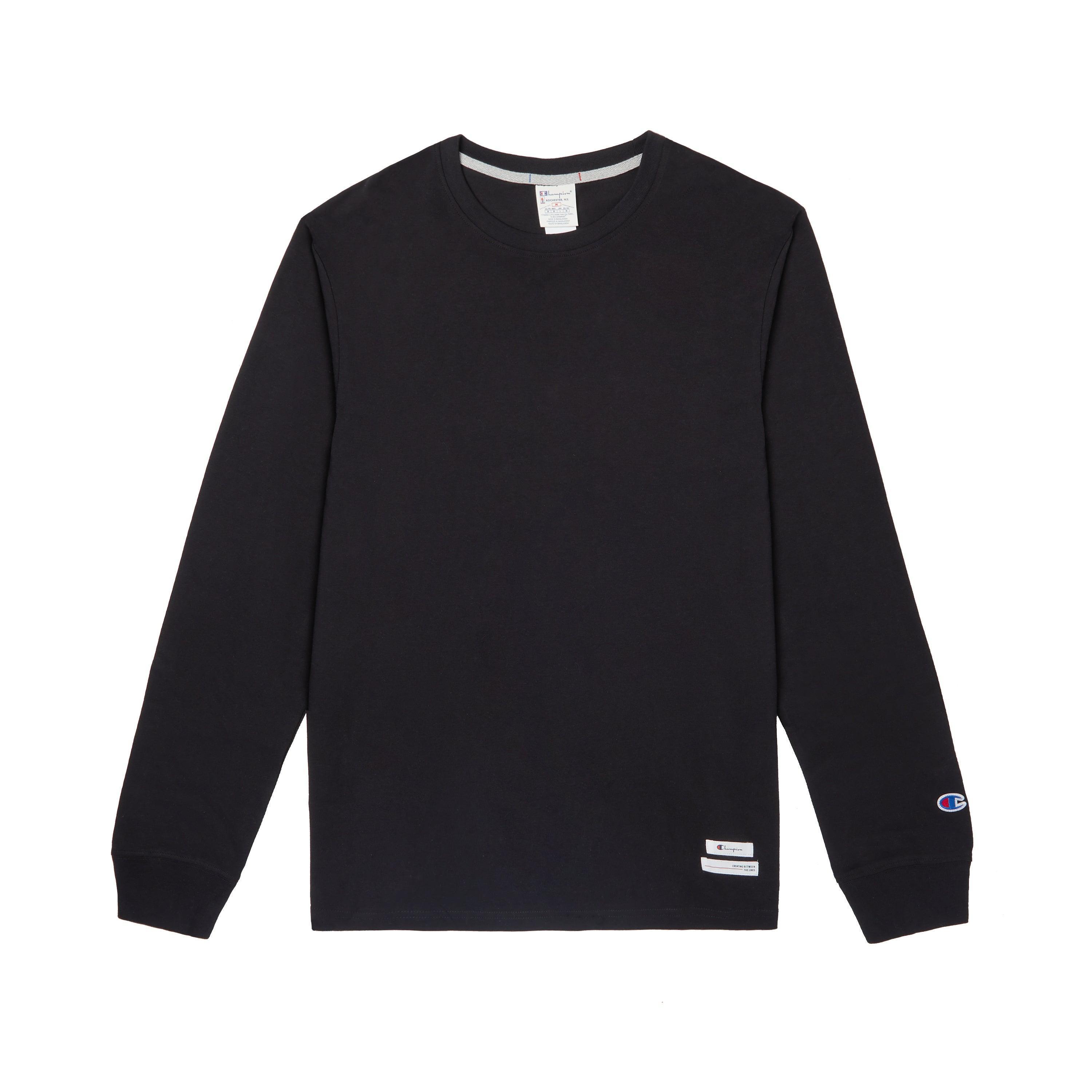 Mens Champion Long-Sleeve T-Shirt, Creating Between the Lines Tag Silver Grey 2XL Product Image