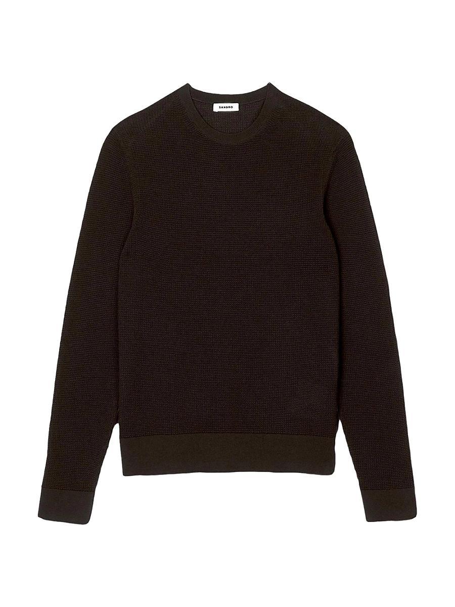 Mens Textured Knit Sweater Product Image