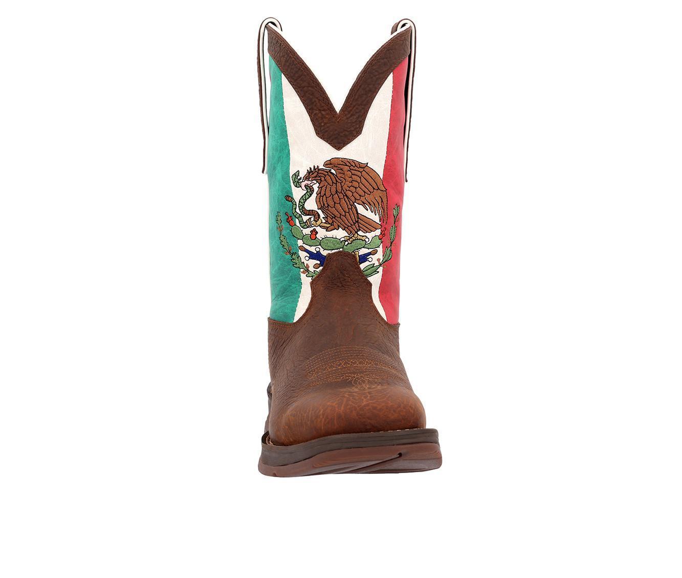 Men's Durango Rebel Steel Toe Mexico Flag Western Steel Toe Work Boots Product Image