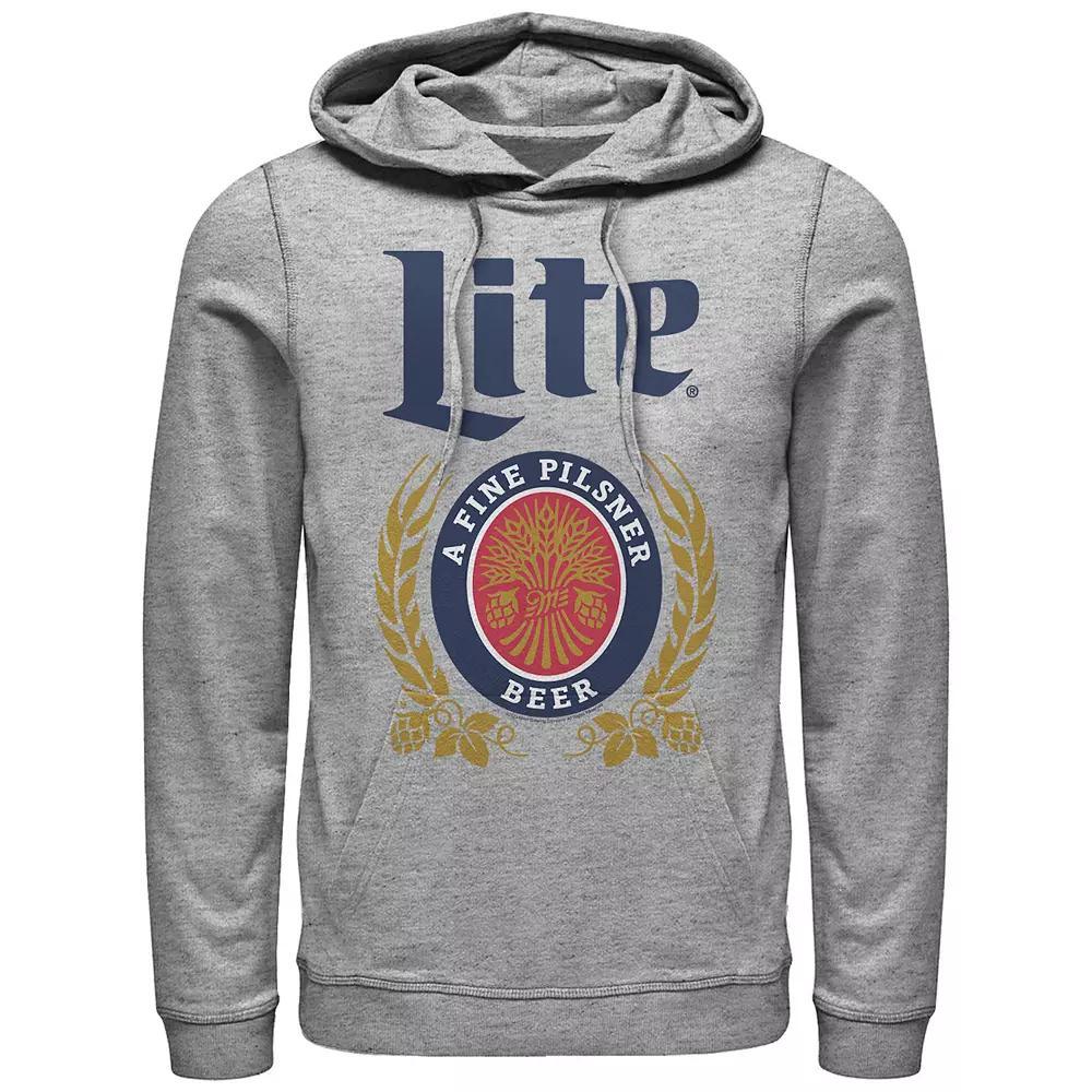 Men's Lite A Fine Pilsner Beer Graphic Hoodie, Size: XXL, Athletic Grey Product Image