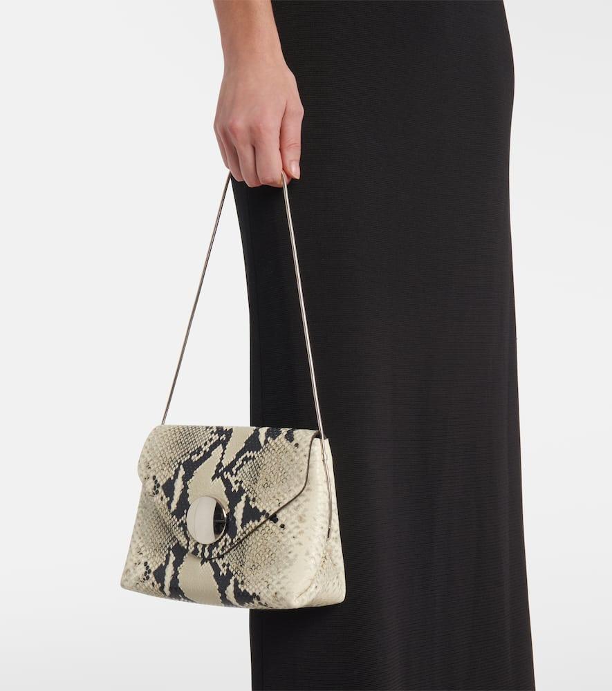 KHAITE Bobbi Snake-effect Leather Shoulder Bag In Natural Product Image