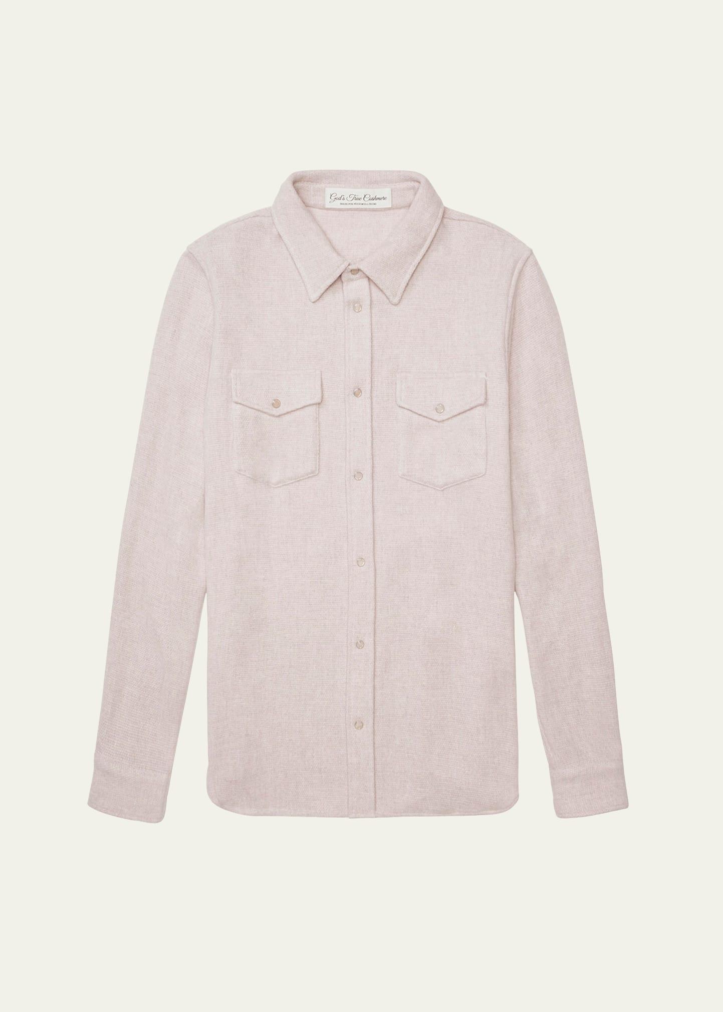 Mens Melange Cashmere Sport Shirt Product Image