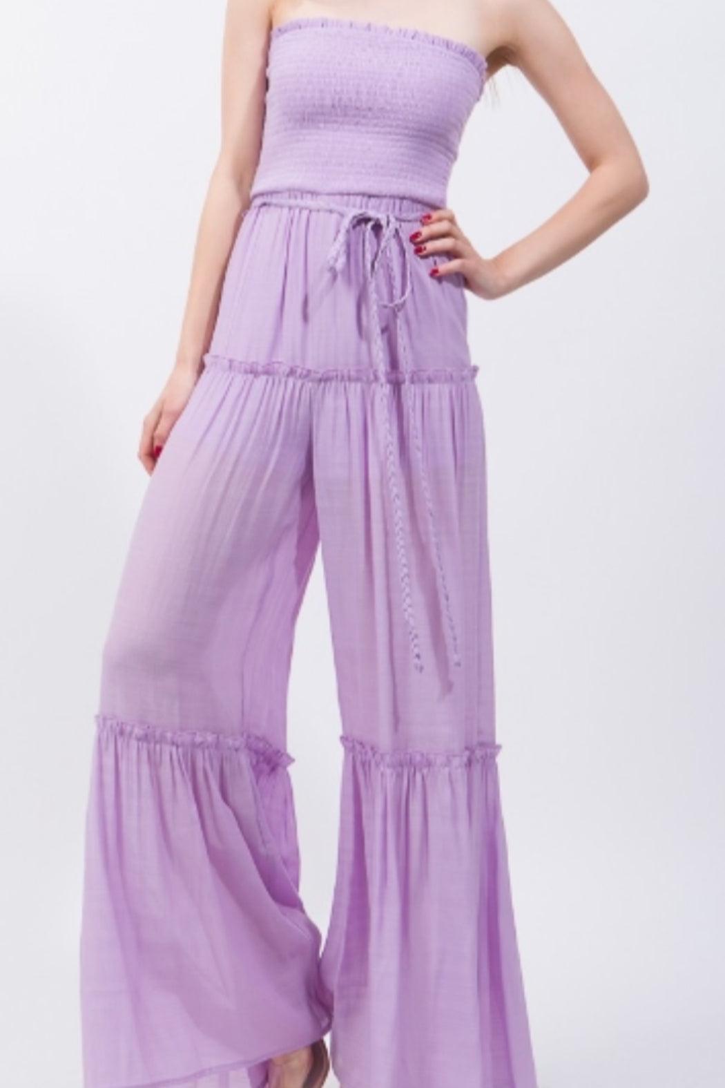Smocked Ruffle Inspired Jumpsuit Product Image