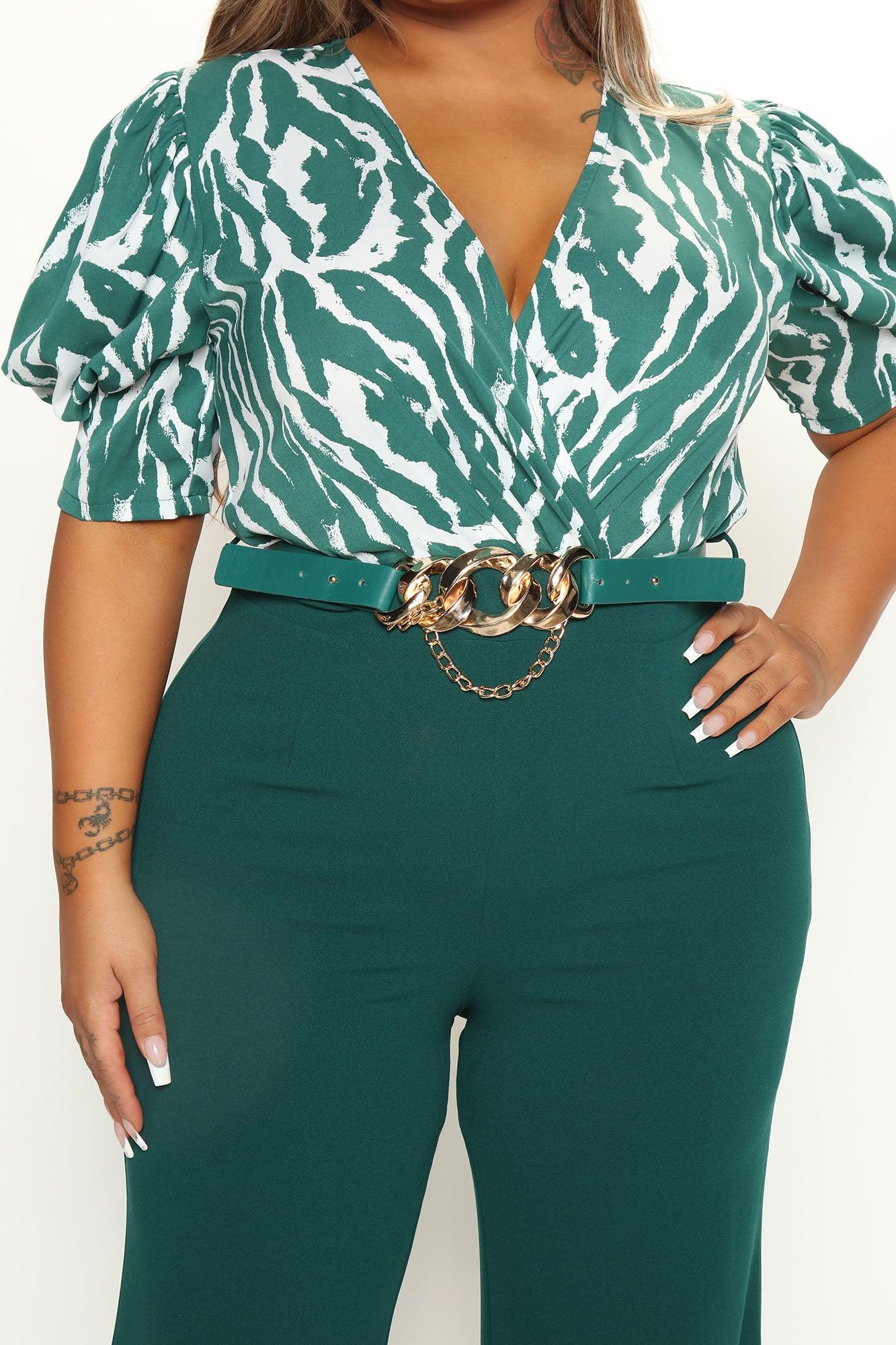Juliette Printed Jumpsuit - Green/combo Product Image