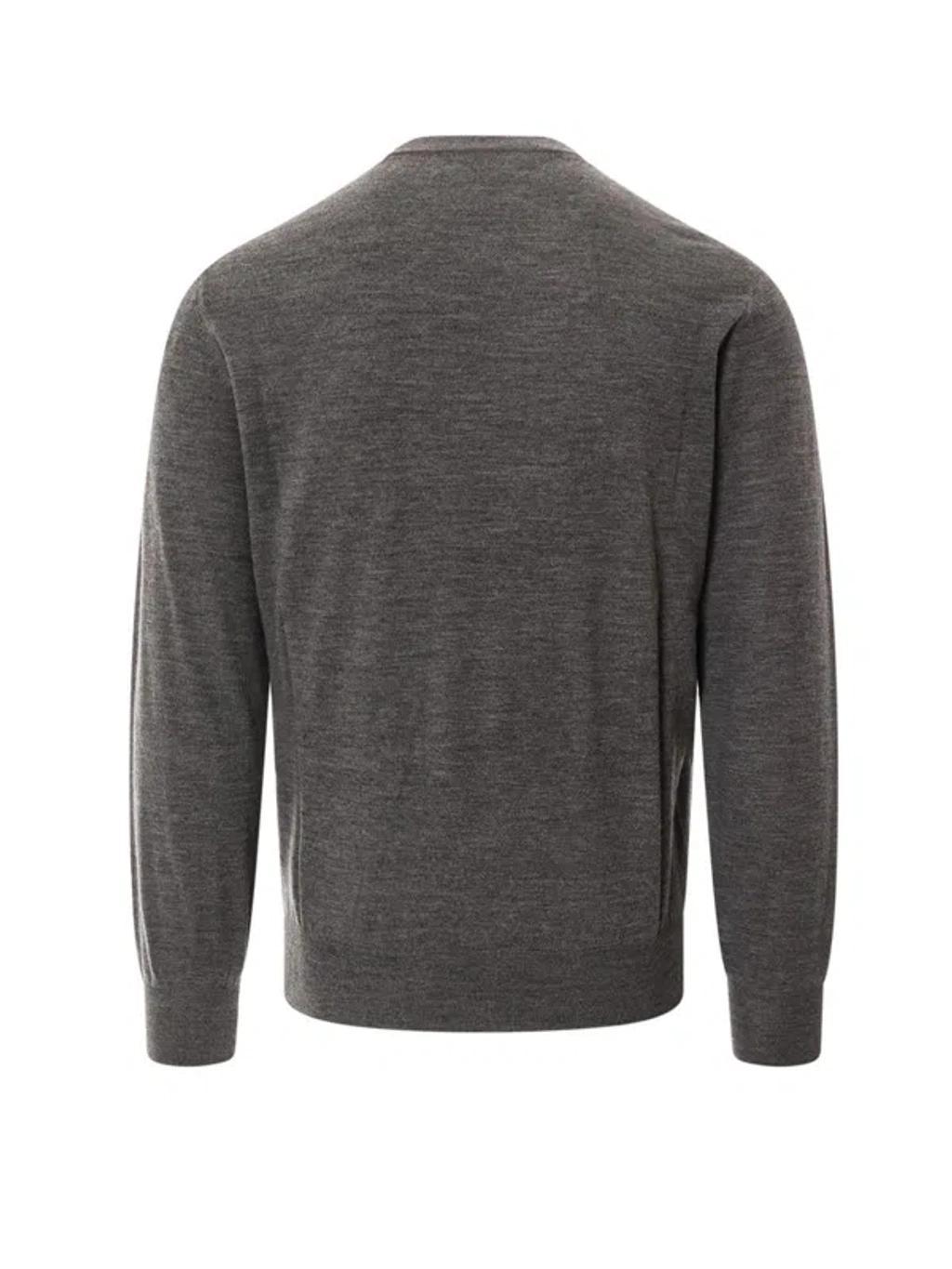 BRUNELLO CUCINELLI Wool And Cashmere Sweater In Lead+light Gray Product Image