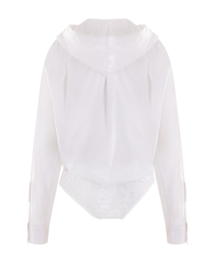ALAÏA Hooded Jumpsuit In White Product Image