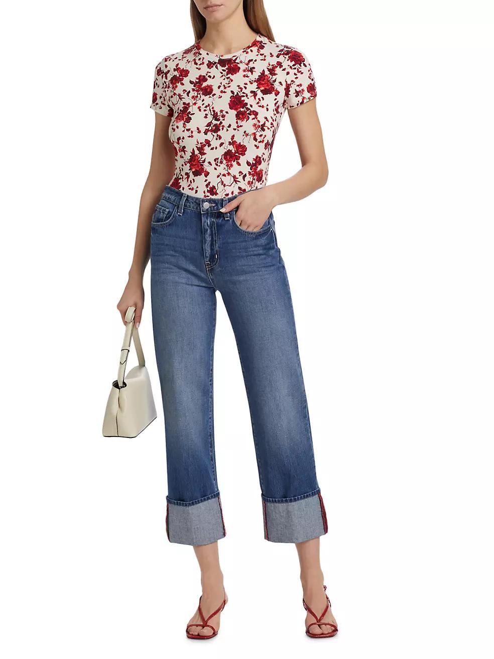 Ressi Rose Floral Knit T-Shirt Product Image