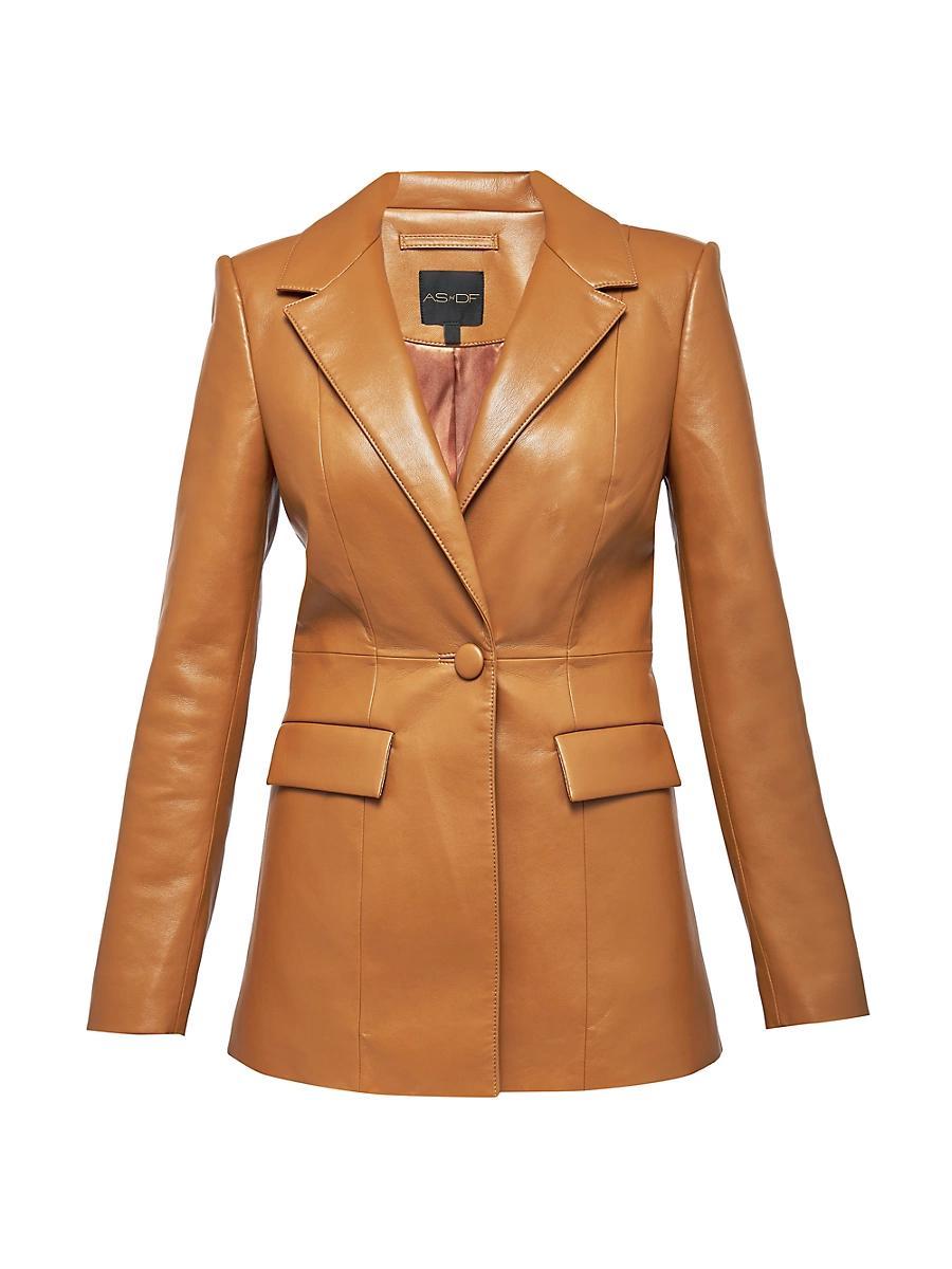 Womens Finn Recycled Leather Blazer Product Image