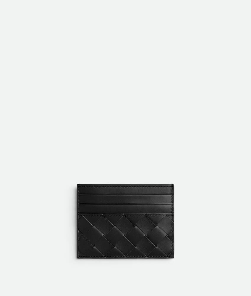 Men's Intrecciato Credit Card Case in Dark green Product Image