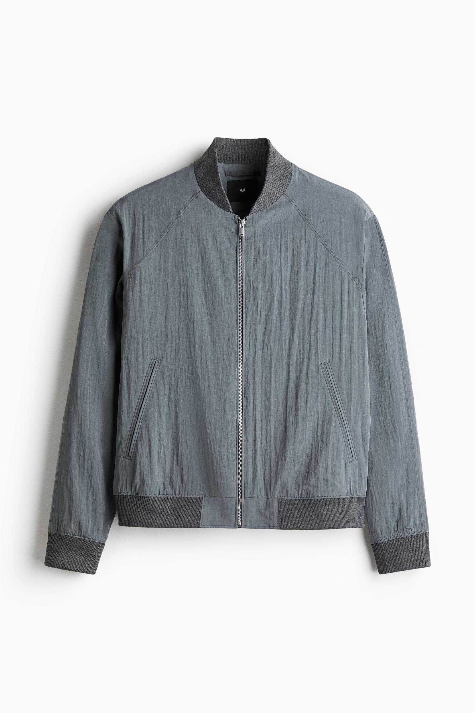 Regular-Fit Lyocell-Blend Bomber Jacket Product Image