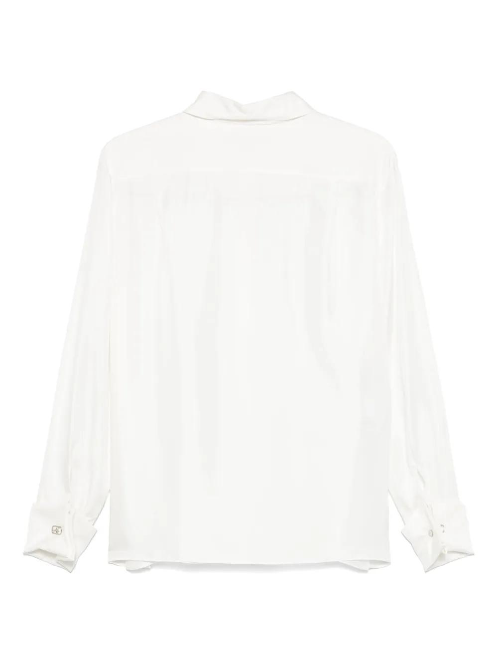 ALBERTA FERRETTI Satin Shirt In White Product Image