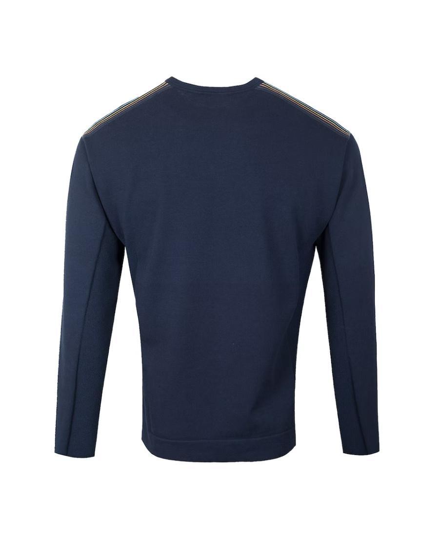 HUGO BOSS Round Collar Long Sleeve Sweater In Black Product Image