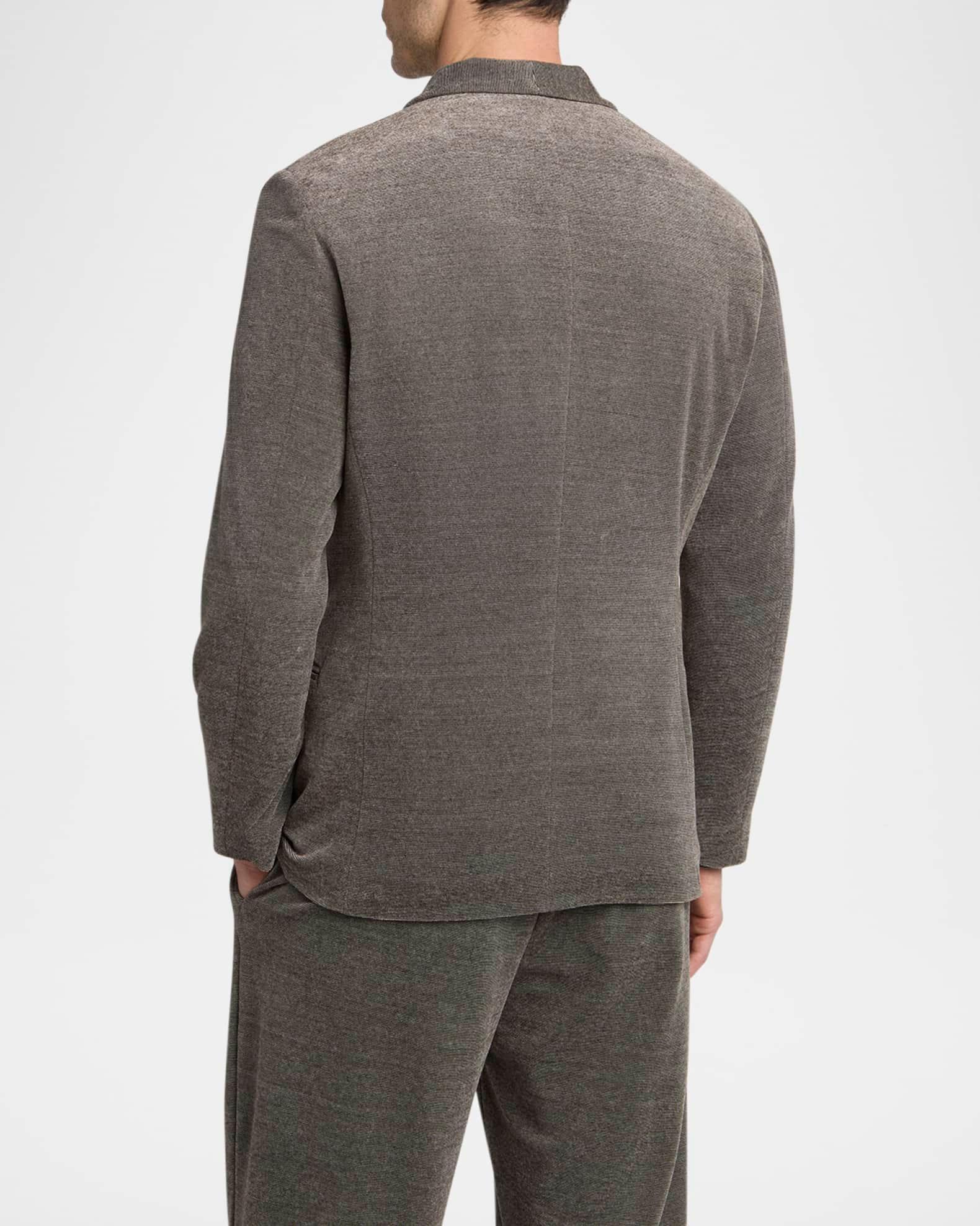 Men's Stripe Chenille Double-Breasted Shawl-Lapel Sport Coat Product Image