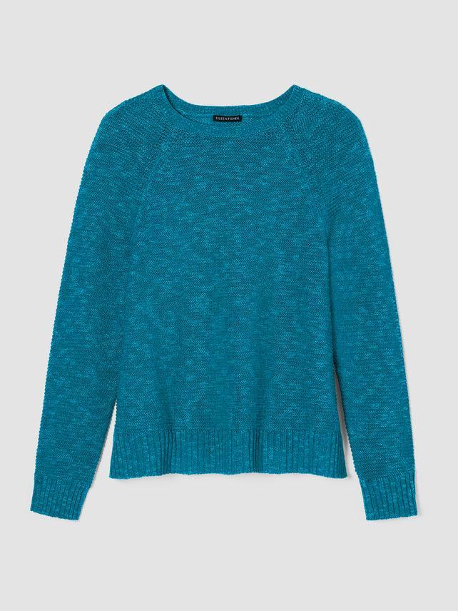 Eileen Fisher Cotton Slub Crew Neck Sweater Product Image