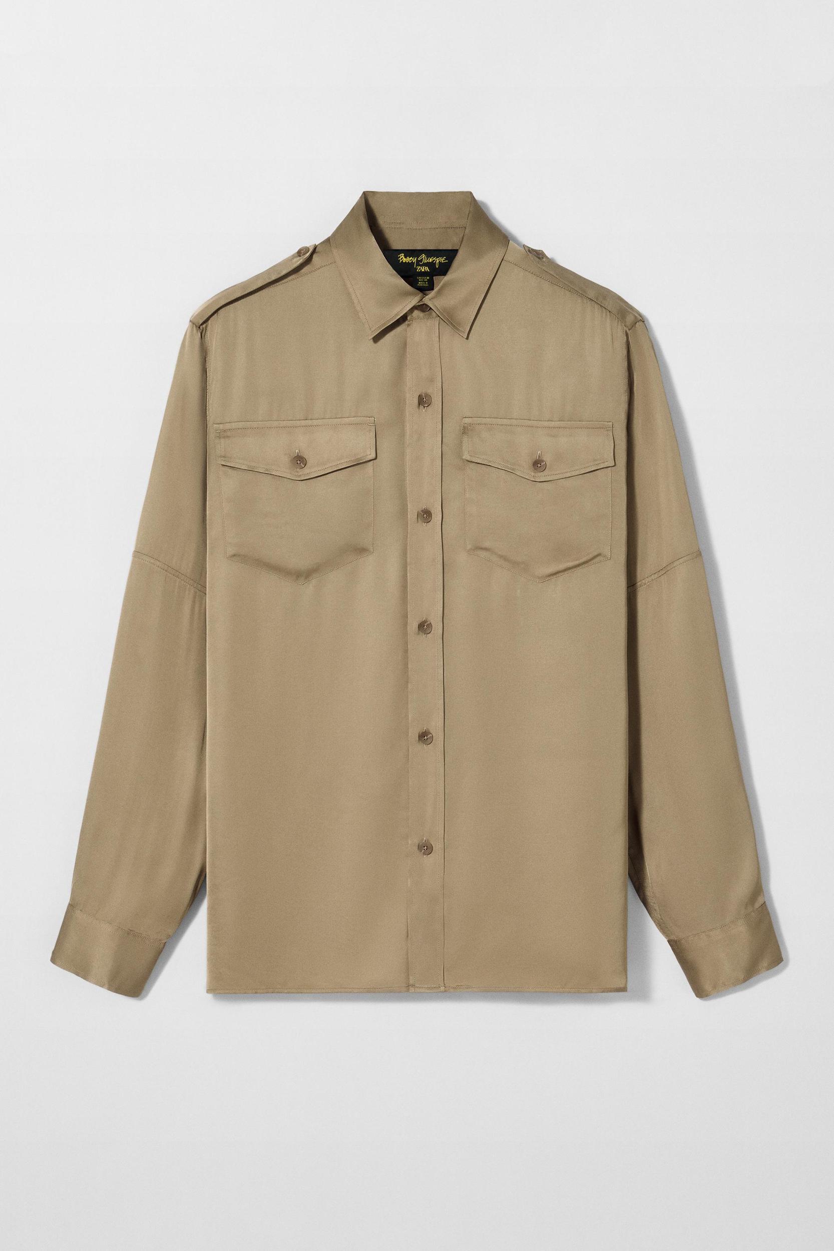SATIN EFFECT POCKET SHIRT BOBBY GILLESPIE X ZARA Product Image