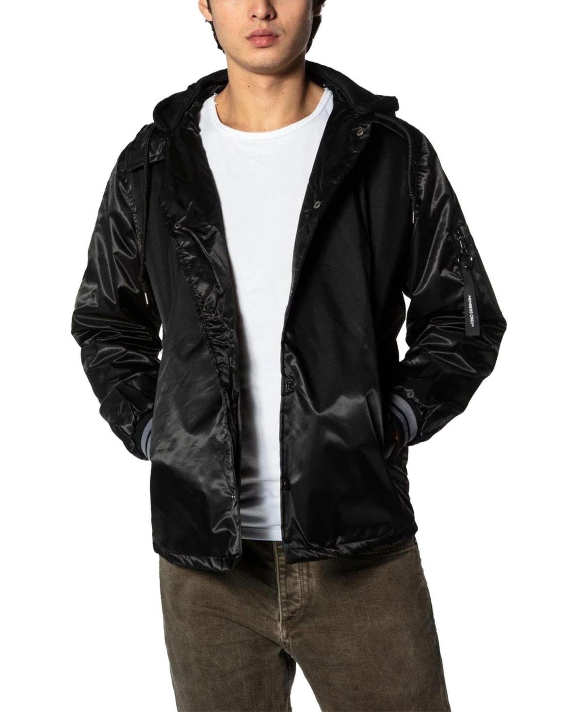 Members Only Mens Coach Jacket with Fleece Hood Product Image
