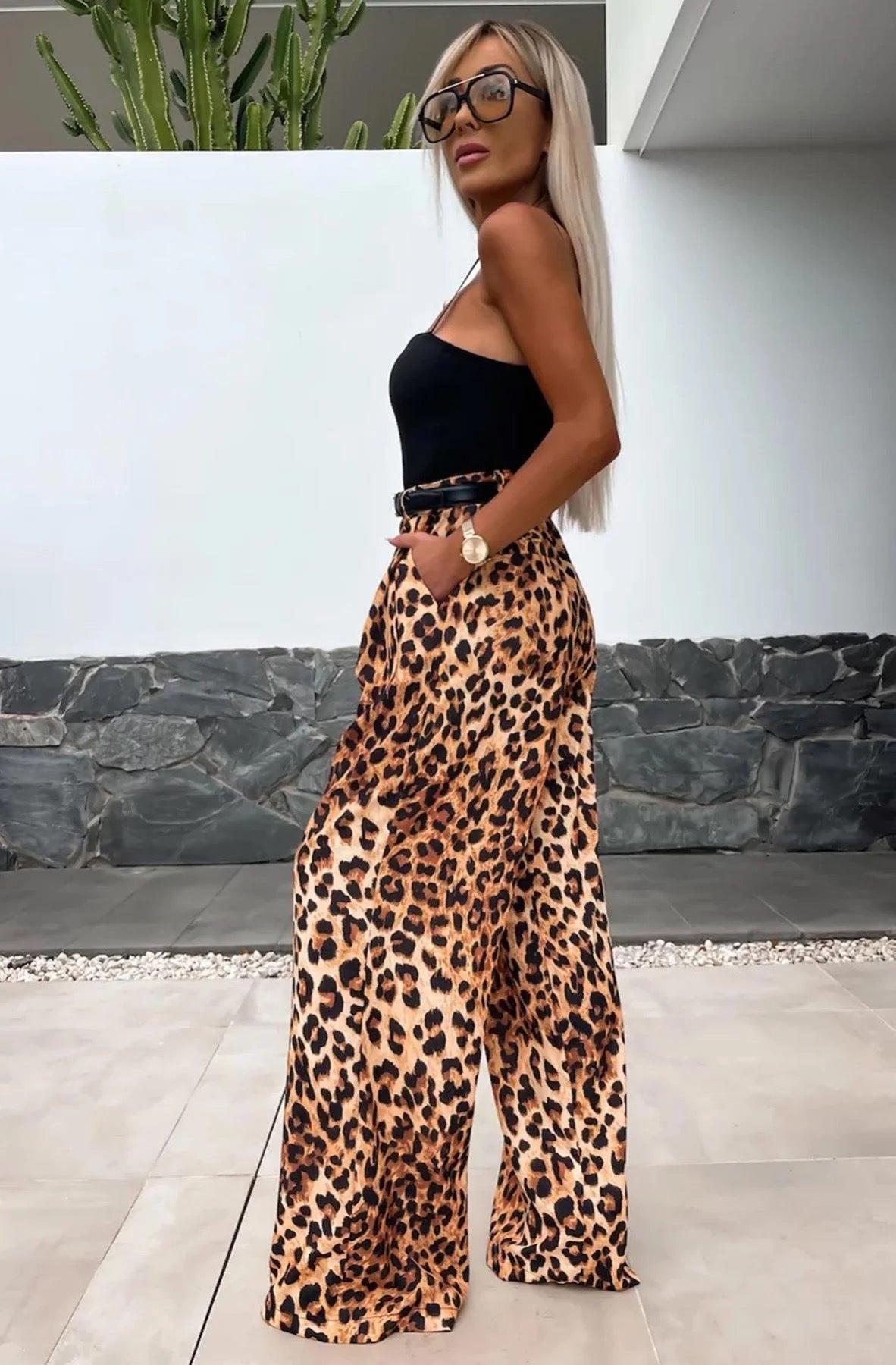 KYM TROUSER - LEOPARD Product Image
