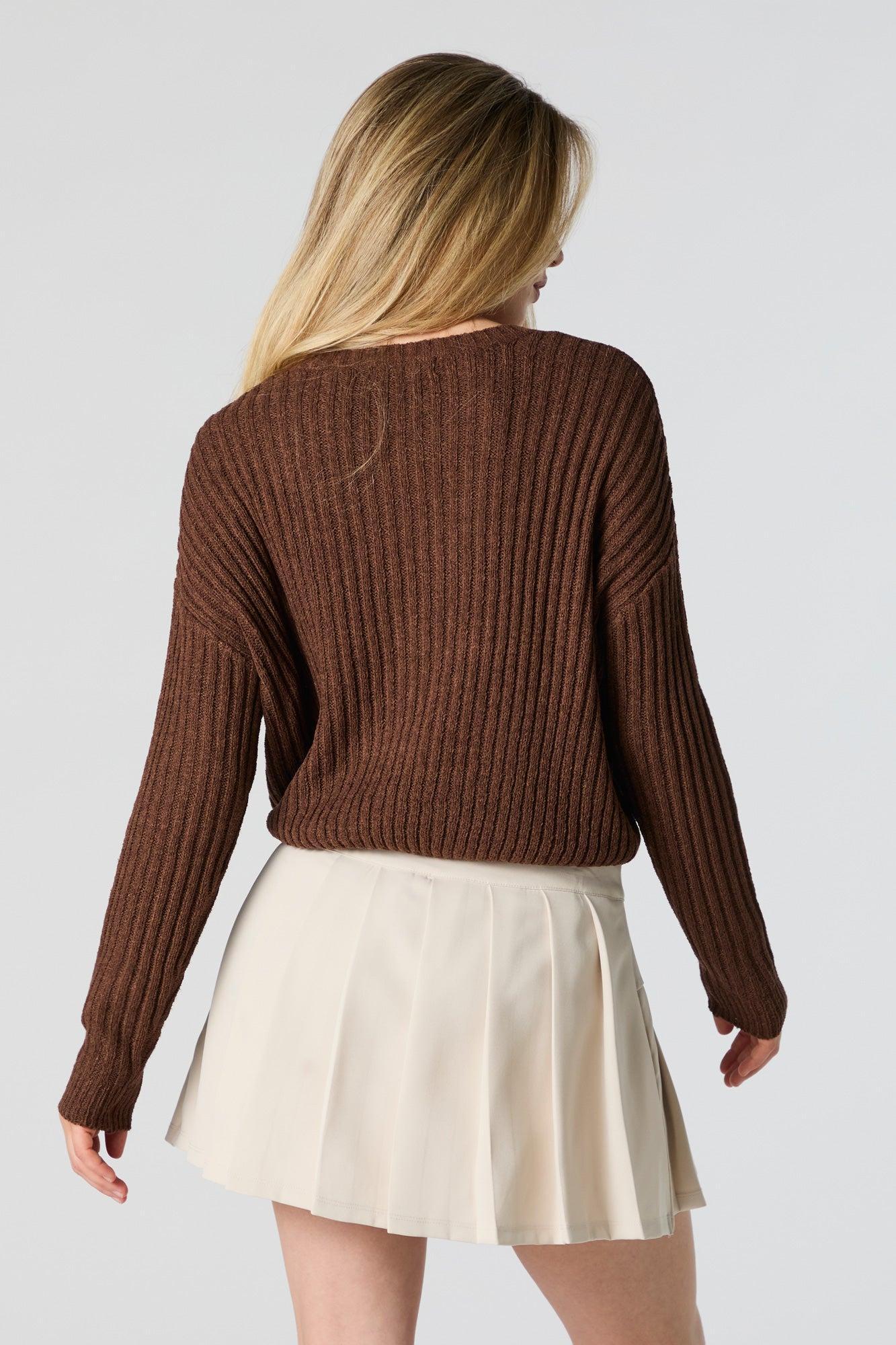Wide Ribbed Knit Sweater Female Product Image