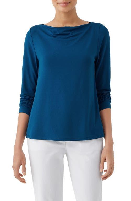 Eileen Fisher Cowl Neck Top (Rhapsody) Women's Clothing Product Image