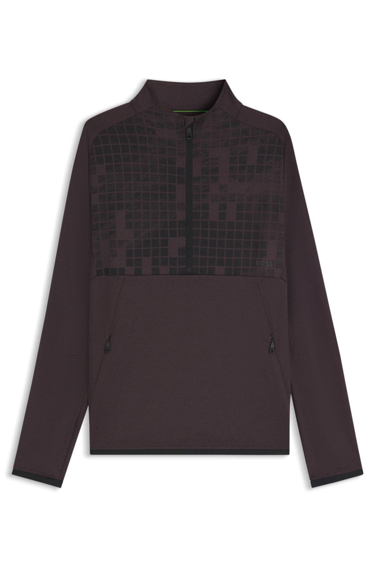 Active half-zip sweatshirt in printed quick-dry fabric Product Image