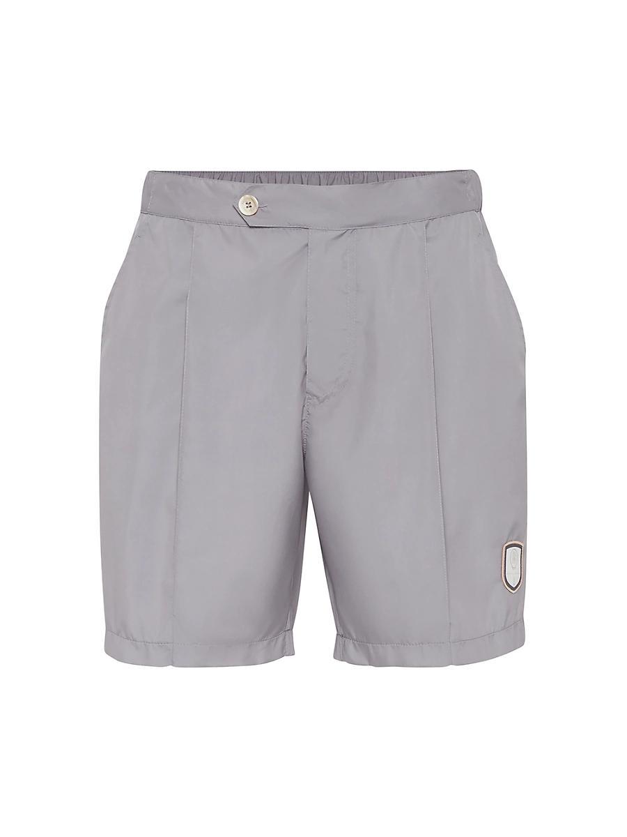 Mens Nylon Pleated Bermuda Shorts Product Image