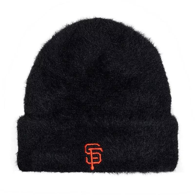Women's New Era Black San Francisco Giants Fuzzy Cuffed Knit Hat Product Image