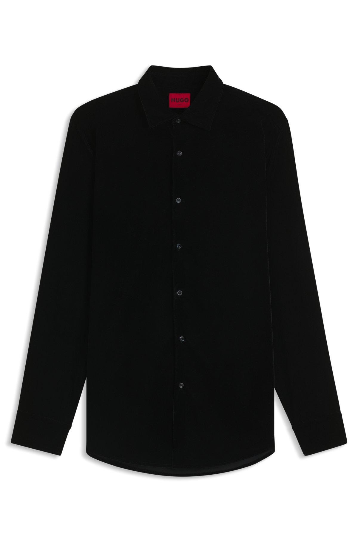 Slim-fit shirt in stretch poplin Product Image